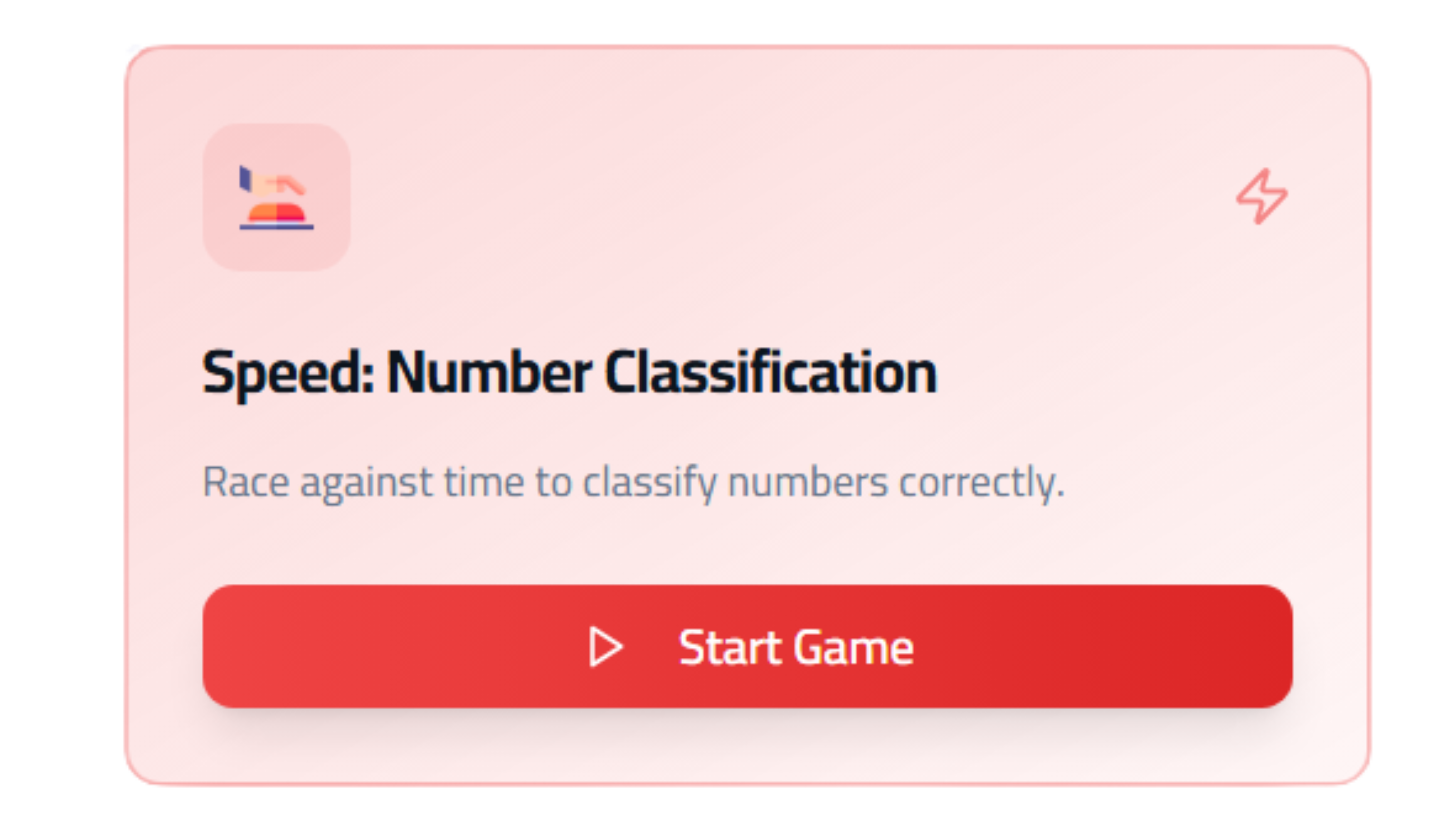 Speed Math Battle Game Card