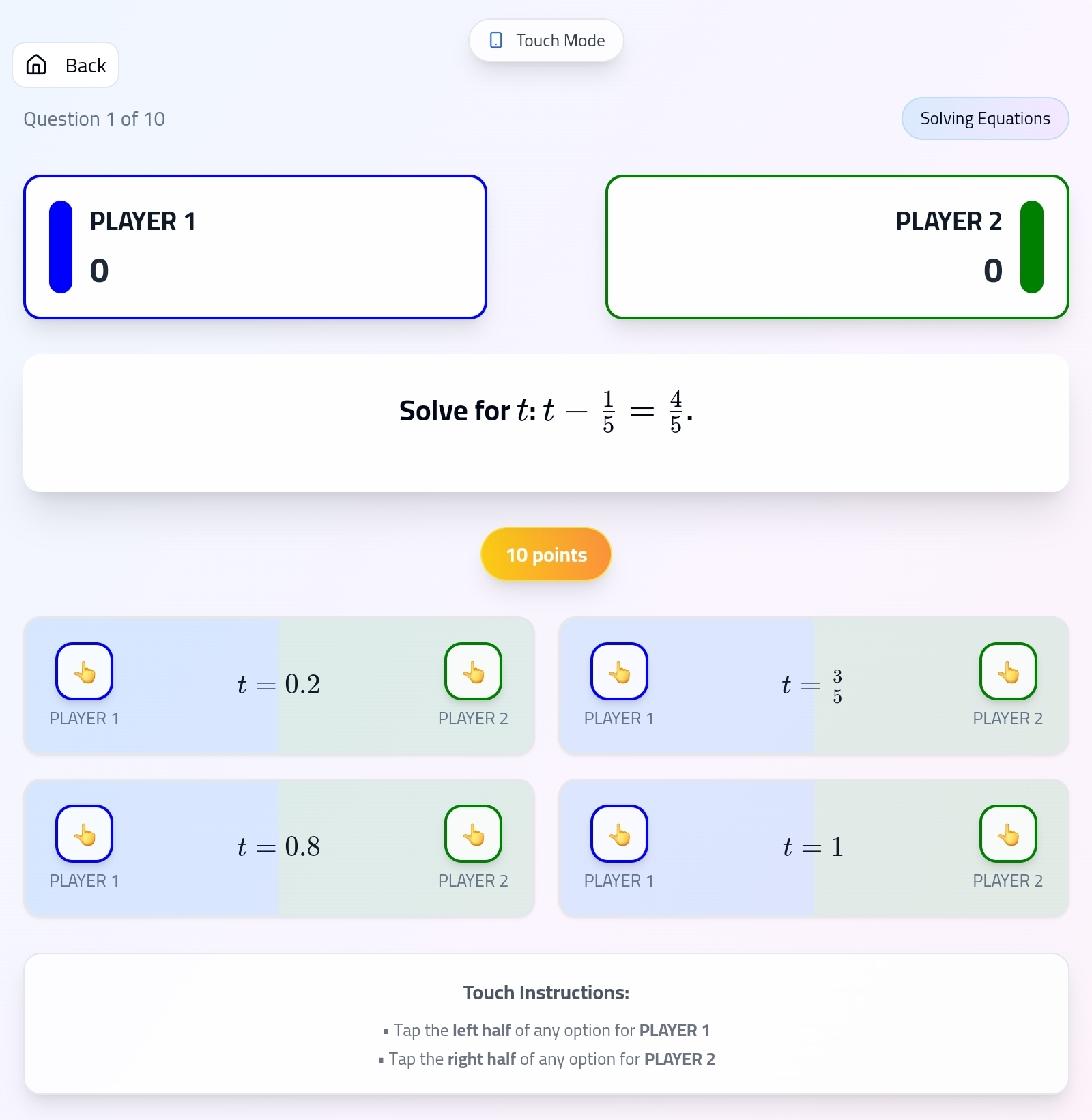 Touch Screen Controls